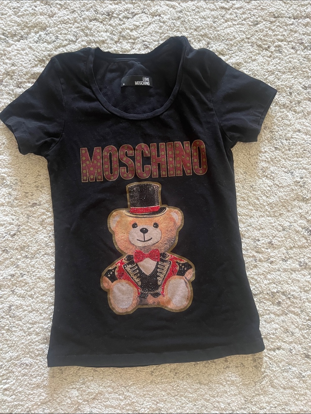 Moschino cotton t shirt fitted size small